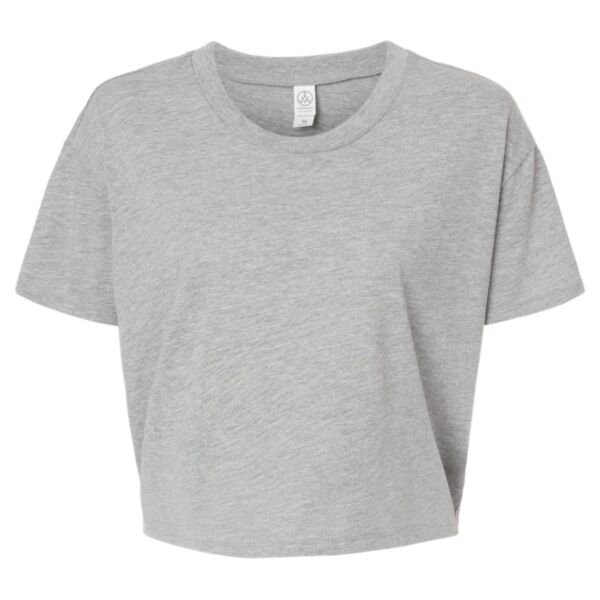 Women's Cotton Jersey CVC Go-To Headliner Crop Tee Thumbnail