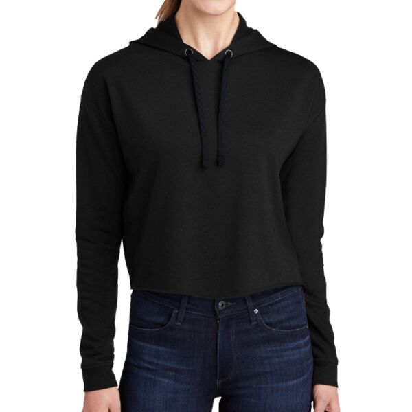 Women's PosiCharge ® Tri Blend Wicking Fleece Crop Hooded Pullover Thumbnail