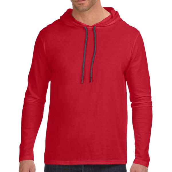 Adult Lightweight Long-Sleeve Hooded T-Shirt Thumbnail